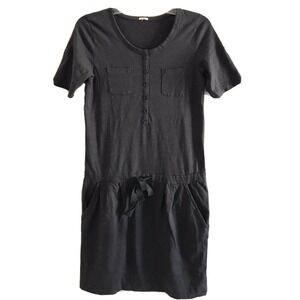 J. Crew | T-shirt Dress Women Size M Gray Cotton Short Sleeves Crew Neck Popover